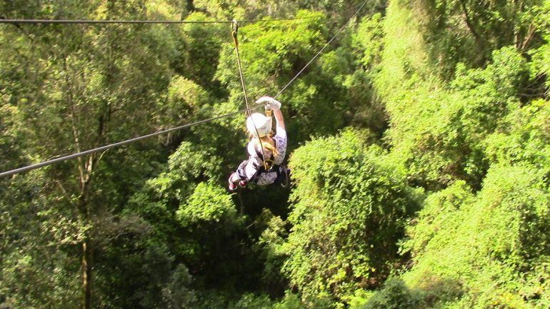 Sandra bei der Tsitsikamma Canopy Tour im Tsitsikamma Nationalpark