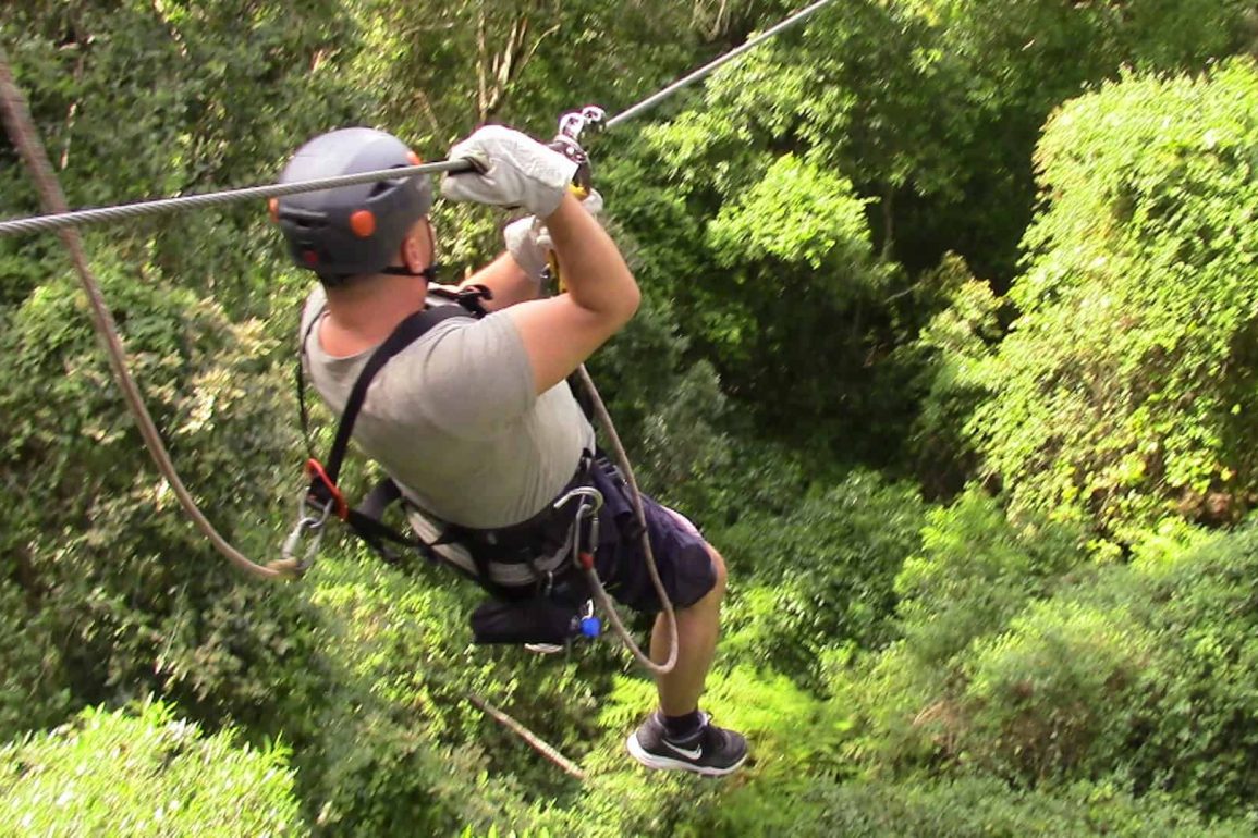 Stephan bei der Canopy Tour im Tsitsikamma Nationalpark