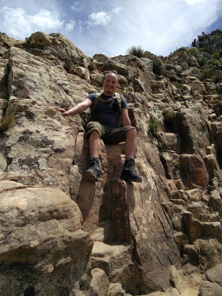 Kletterpartie am Lion's Head in Kapstadt Südafrika