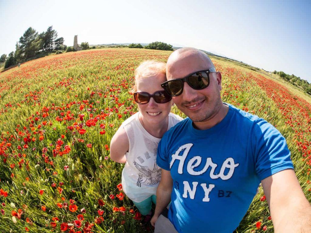 Klatschmohn-Feld auf Mallorca