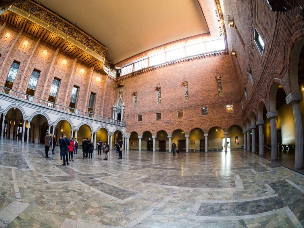 Blaue Halle im Stadshuset, Rathaus in Stockholm