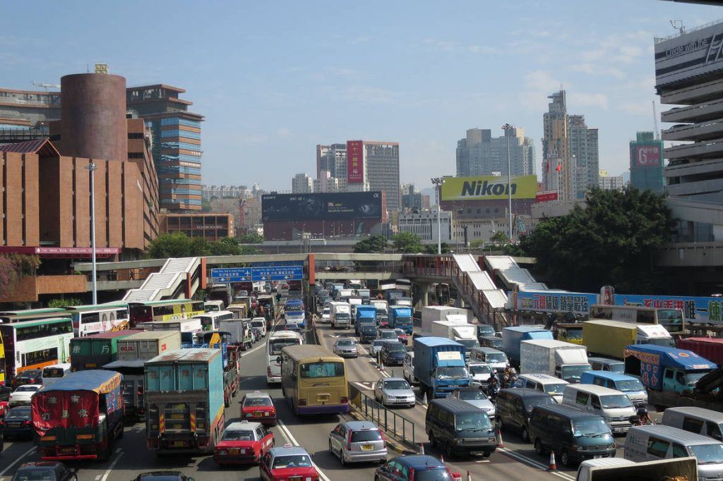 Harbour Tunnel in Hongkong