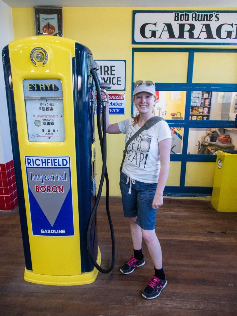 Zapfsäule im Route 66 Museum in Kingman, Arizona