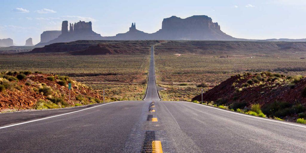 Forrest Gump Point, Blick auf Monument Valley in Arizona