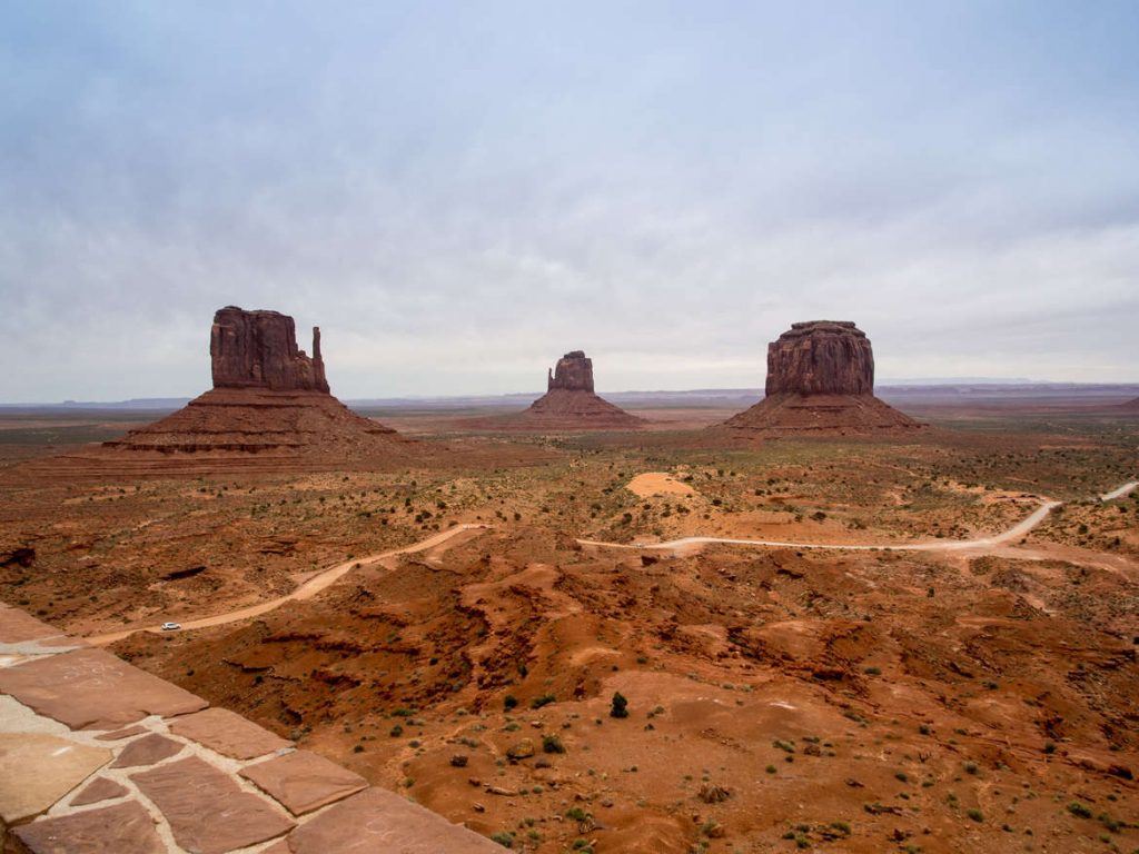 Blick auf das Monument Valley vom Visitor Center