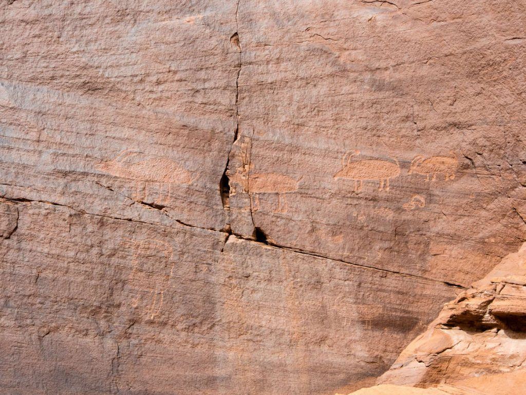 Malereien der Anasazi im Mystery Valley
