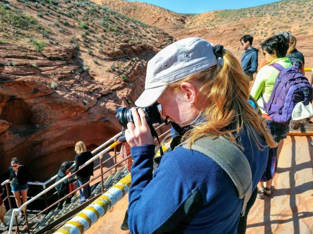 Zugang zum Lower Antelope Canyon in der Nähe von Page