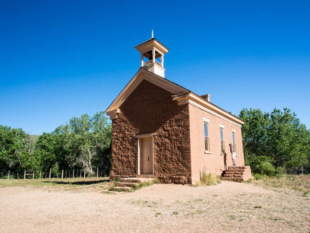 Schulgebäude in der Ghosttown Grafton in der Nähe vom Zion Nationalpark