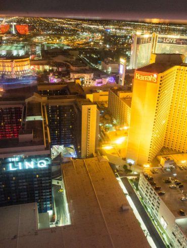 Las Vegas nachts vom High Roller aus fotografiert