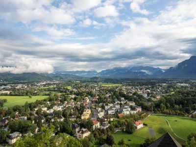 Blick über das Salzburger Land von der Festung aus fotografiert