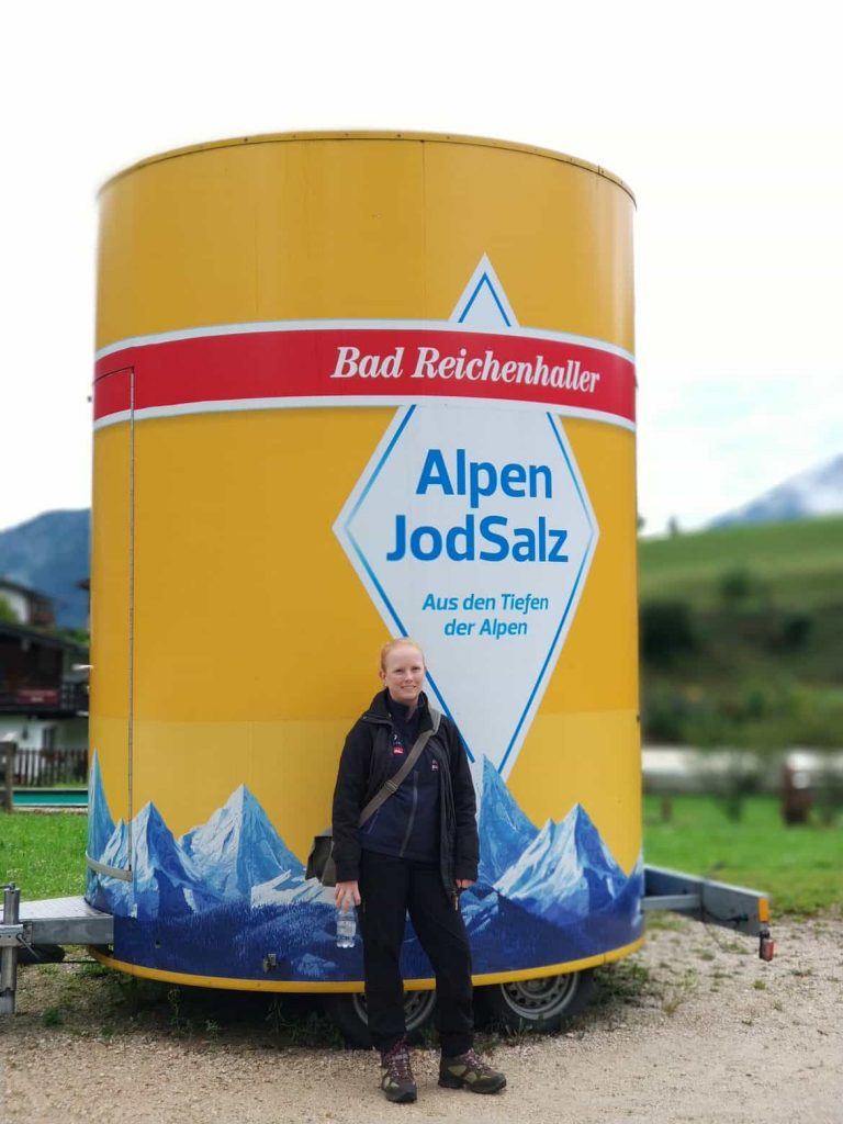 Salzstreuer Bad Reichenhaller Jodsalz am Salzbergwerk in Berchtesgaden