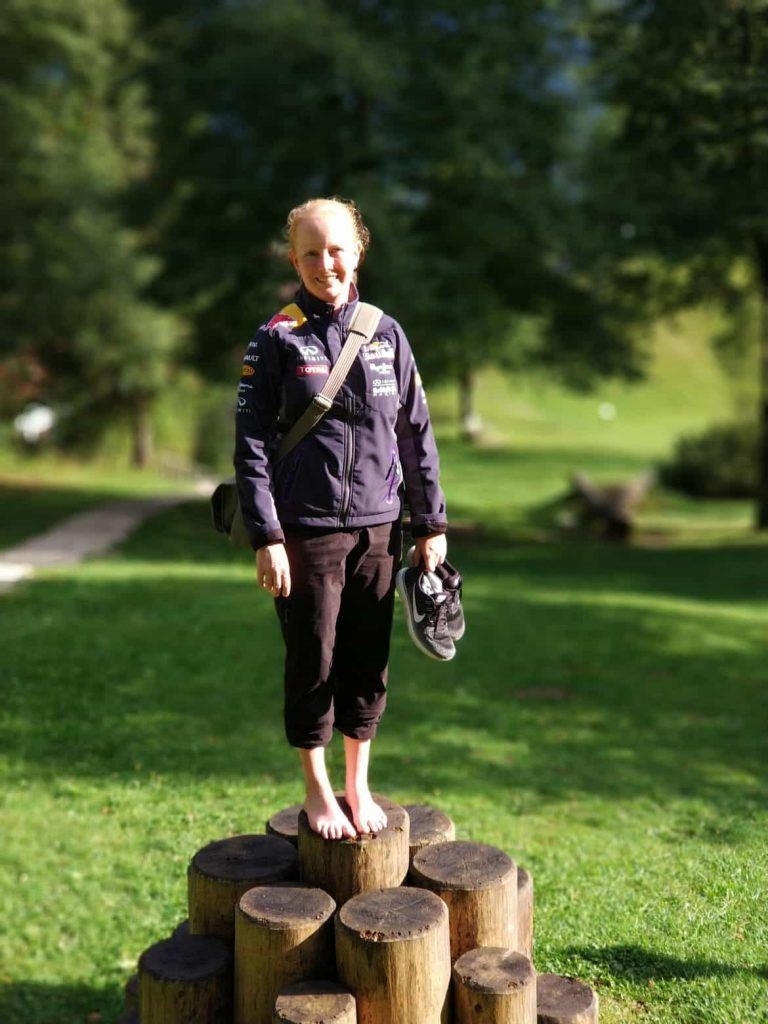 Sandra im Barfußpark in Reit im Winkl