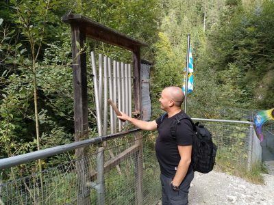 Unterhaltung am Klammsteig Leutaschklamm