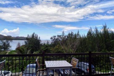 tolle Aussicht beim Pasquiere Restaurant auf Praslin Seychellen