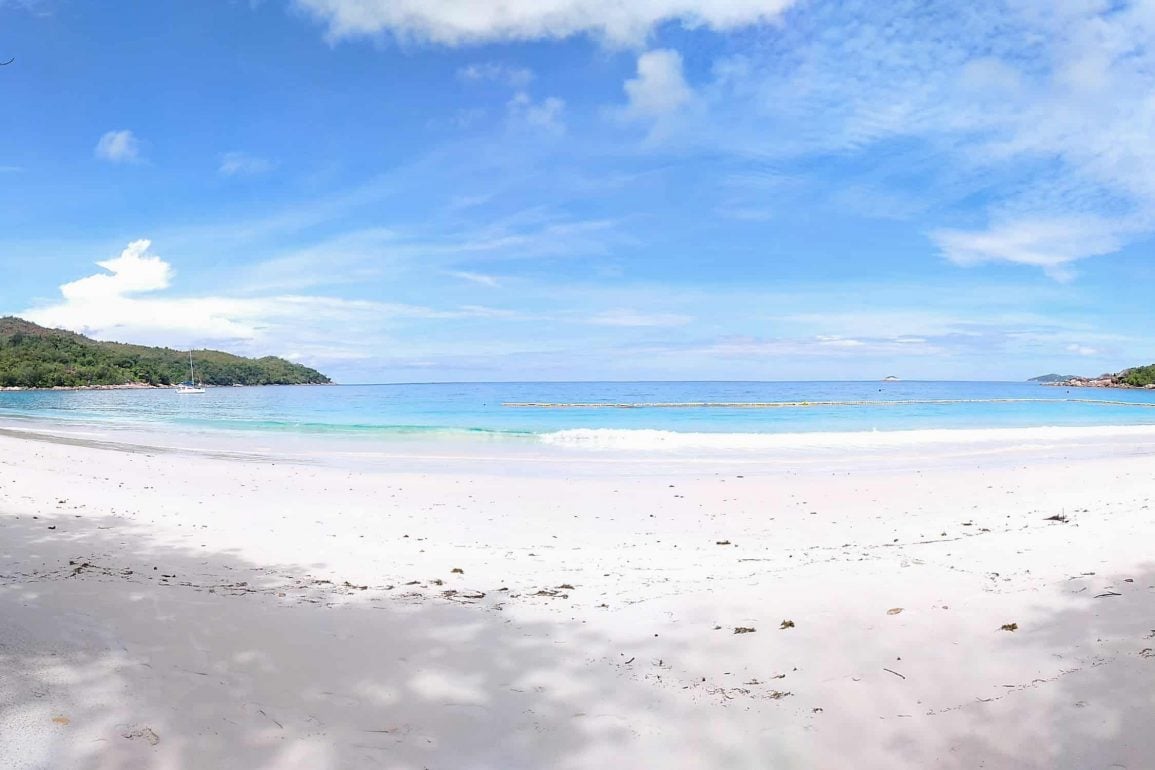 Panorama Anse Lazio auf Praslin Seychellen