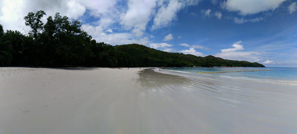 Panorama Anse Lazio auf Praslin Seychellen