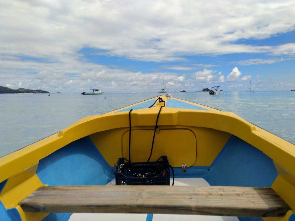 Bootsfahrt von Praslin nach Curieuse Seychellen