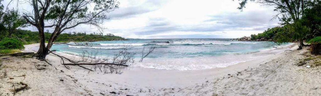 Panorama Anse Cocos auf La Digue Seychellen