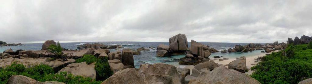 Panorama Wanderung auf La Digue Seychellen