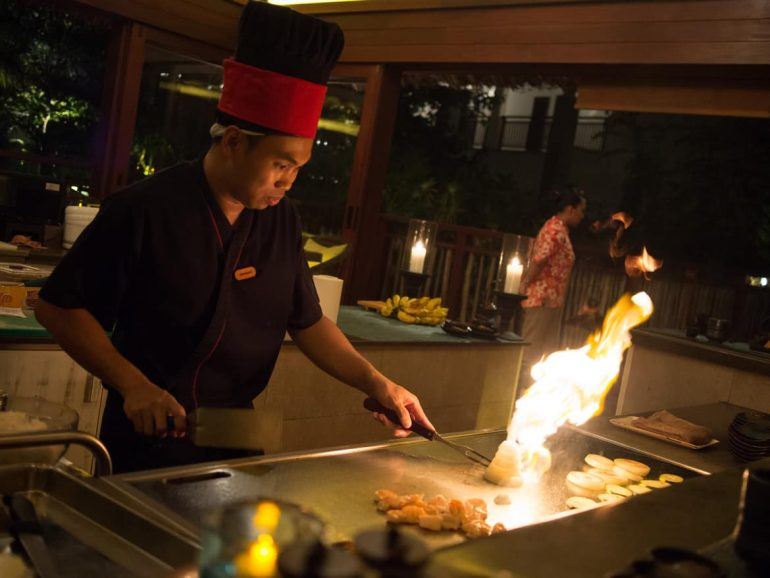 Teppanyaki Grill im Seyshima auf Mahe Seychellen