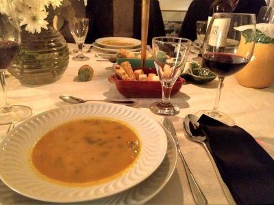 Suppe beim Secret Supper Club in Lissabon Portugal
