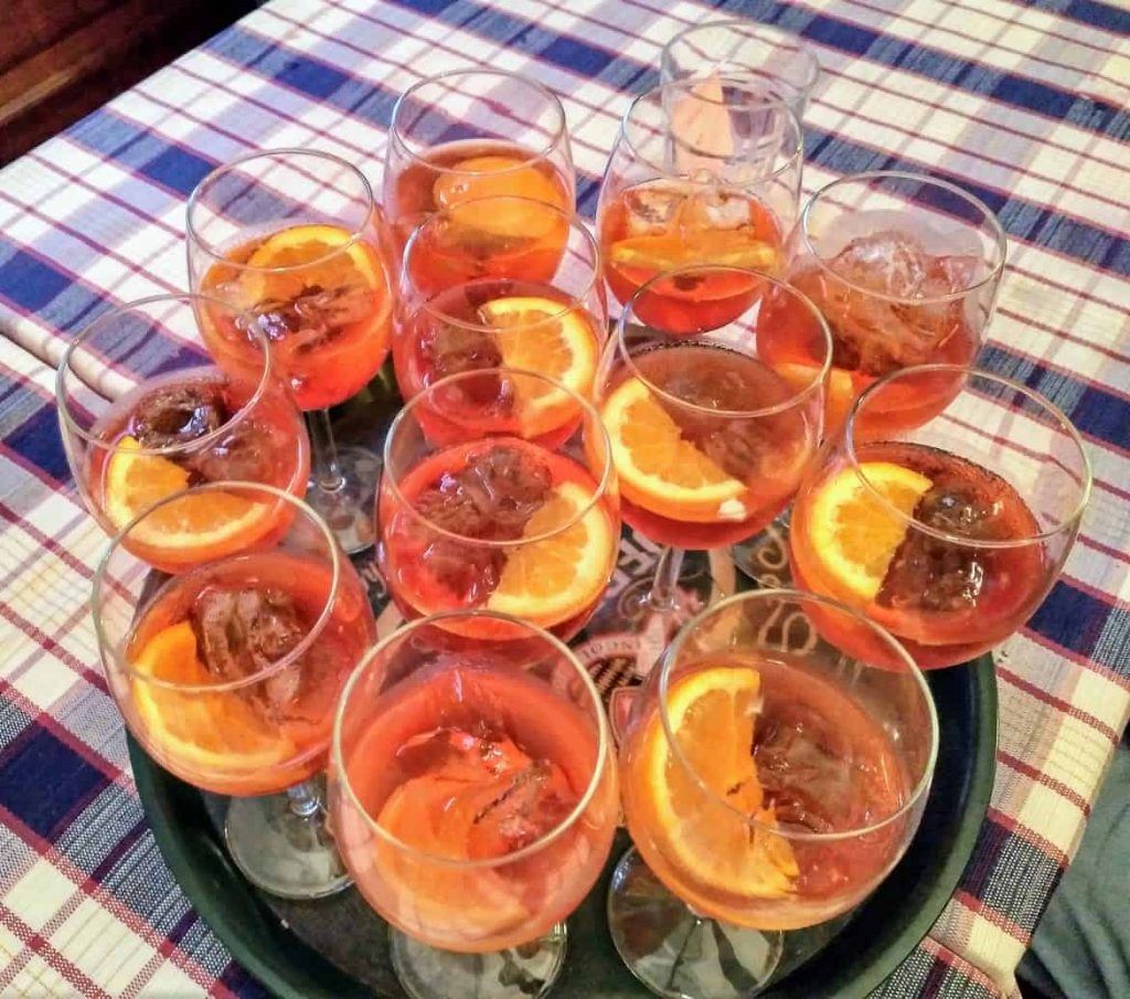 Aperol Spritz im L'Oasi della Birra in Rom Italien