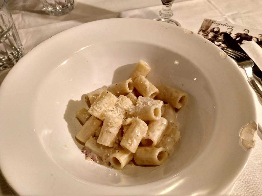 Pasta im Ristorante Angelina in Rom Italien