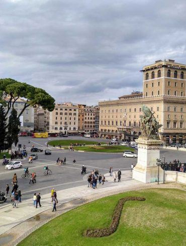 tolle Sicht auf die Straßen von Rom Italien