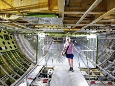 Frachtraum der Boing 747 im Technikmuseum in Speyer