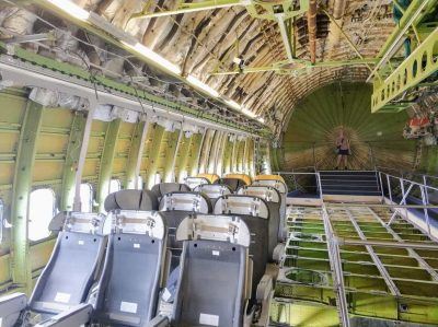 Heckbereich der Boing 747 im Technikmuseum in Speyer