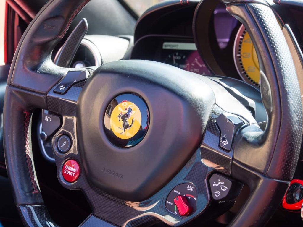 Lenkrad Ferrari in Maranello Italien