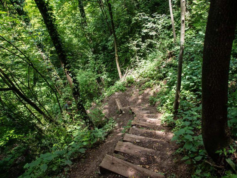 Treppen Rundwanderweg Lago di Tenno Italien