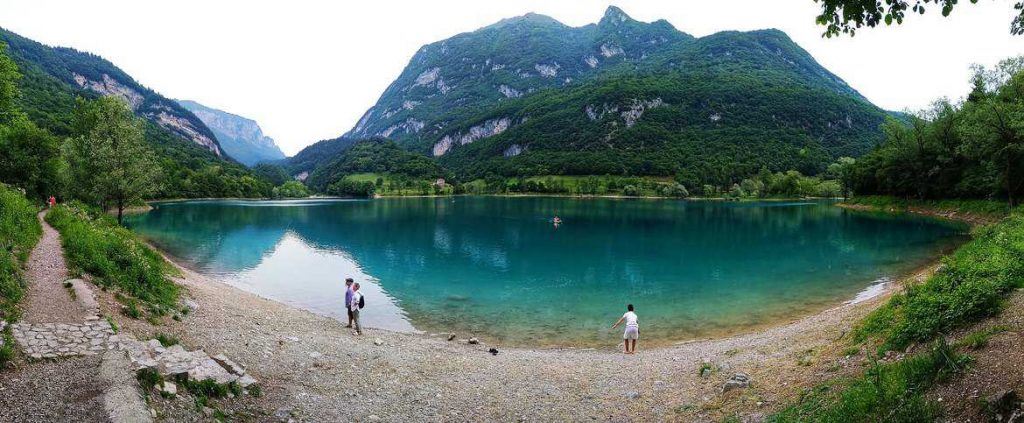 Panorama Lago di Tenno in Italien