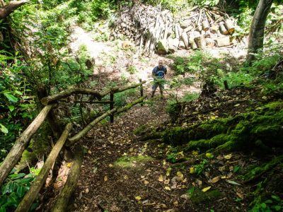 Stephan auf Wanderweg Comer See Italien