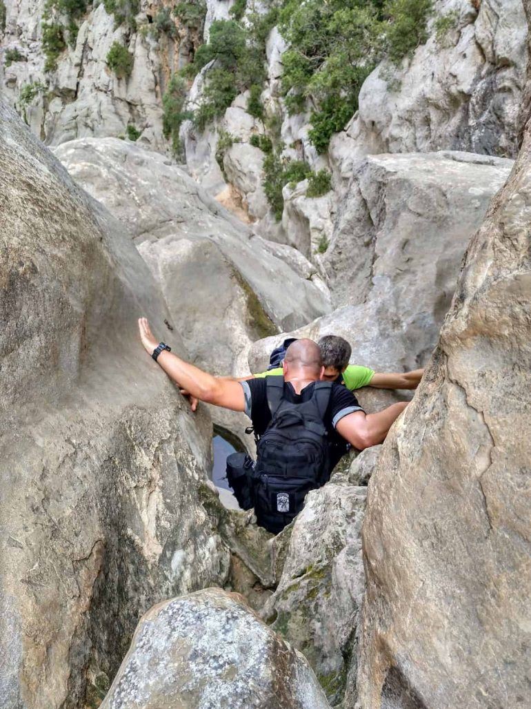 Felsbrocken im Torrent de Parais auf Mallorca