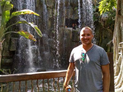 Stephan im Regenwald-Bereich des Aquarium in Palma Mallorca