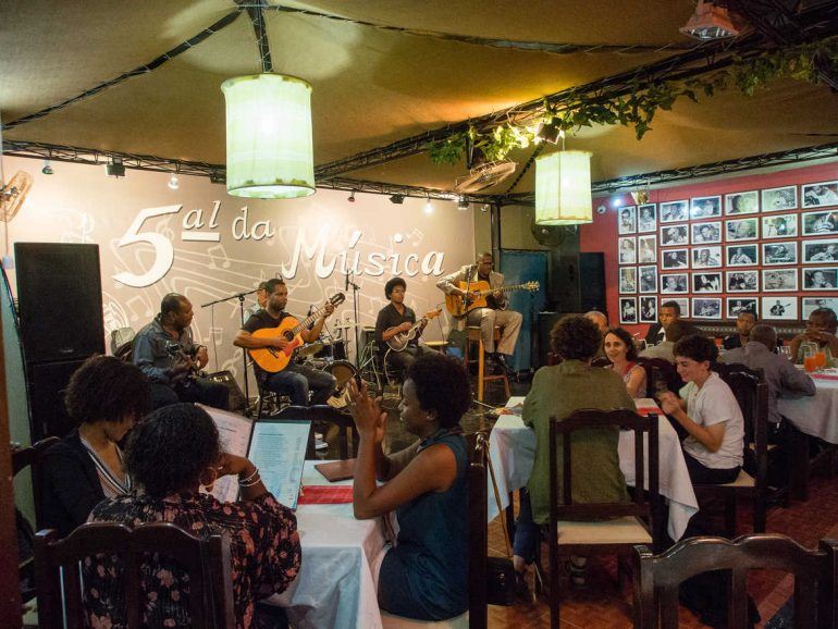 Im Restaurant 5 al da Musica in Praia Santiago Kapverden