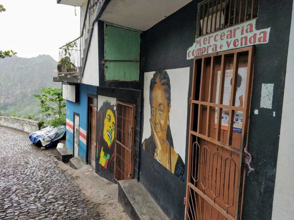 Wandmalerei im Paul Tal auf Santo Antao Kapverden