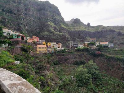 Blick auf Fontainhas auf Santo Antao Kapverden