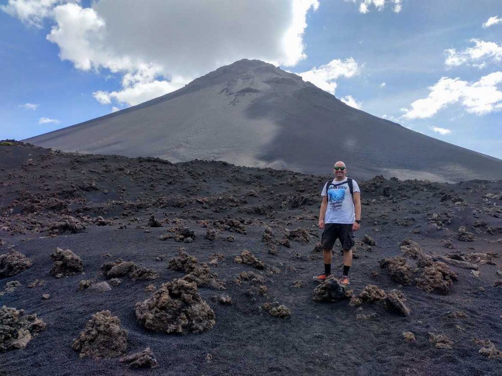 Stephan am Pico Grande auf Fogo Kapverden