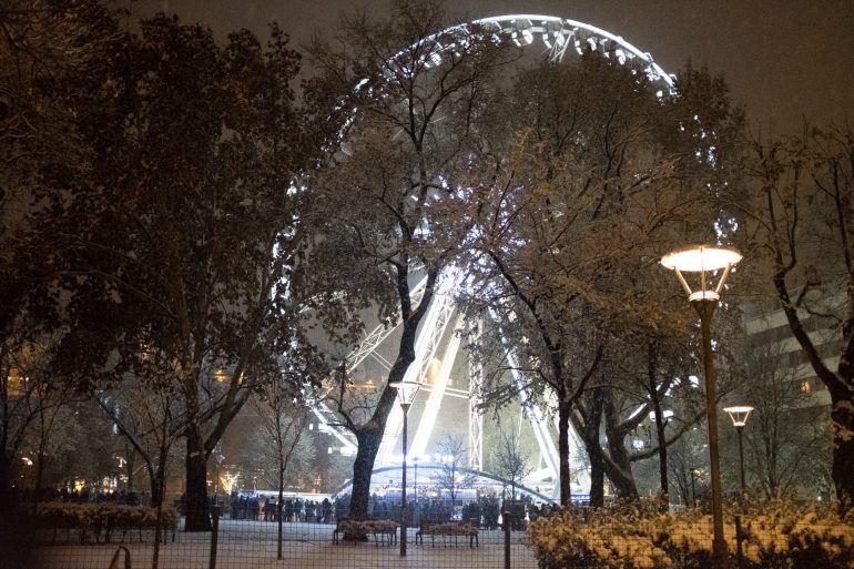 Budapest Eye bei Nacht