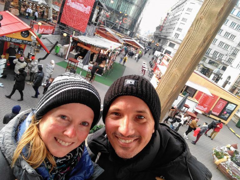 Selfie beim Weihnachtsmarkt in Budapest