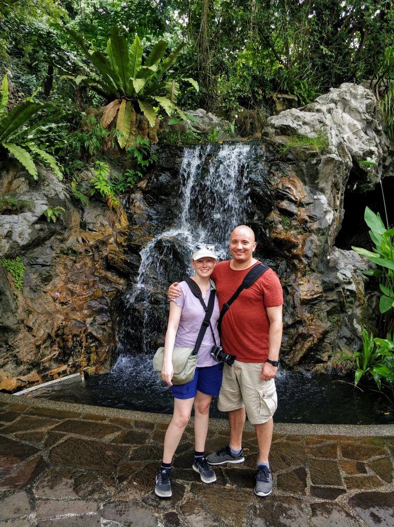 Sandra und Stephan im Botanischen Garten in Singapur