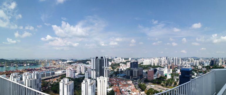 Ausblick vom The Pinnacle Duxton Singapur