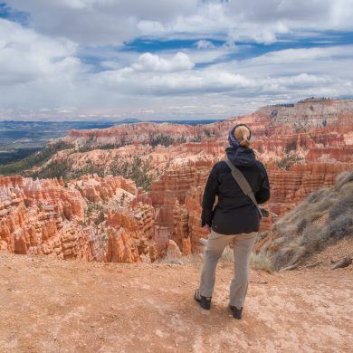 Sandra im Bryce Canyon in den USA