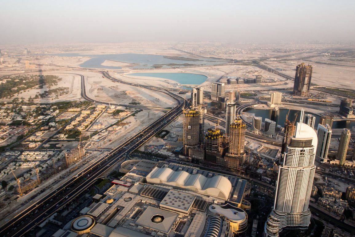 Blick vom Burj Khalifa über Dubai