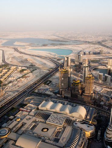 Blick vom Burj Khalifa über Dubai