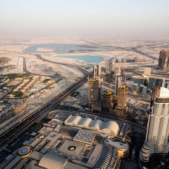 Blick vom Burj Khalifa über Dubai