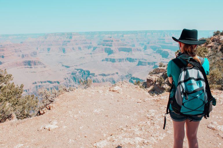 Sandra am Grand Canyon USA