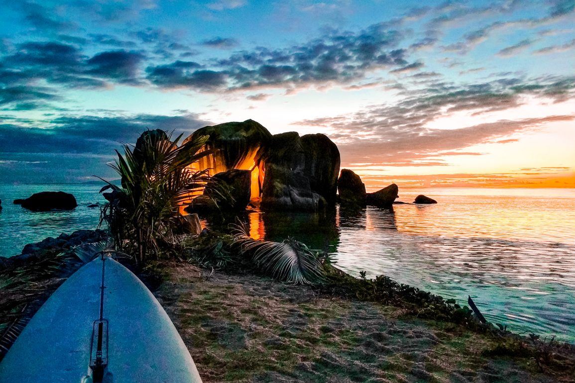 Praslin Seychellen Sonnenuntergang